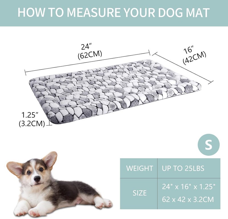 VANKEAN Dog Crate Pad Bed Mat Reversible (Cool & Warm), Sleeping Mat Dog Bed for Crate for Small Dogs and Cats, Machine Washable Crate Beds, Grey - Image 3